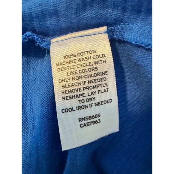 Caslon Blue Marmara Size XS Pocket Tee Shirt NWT Knot Hem Short Sleeve $30 - Picture 4 of 7